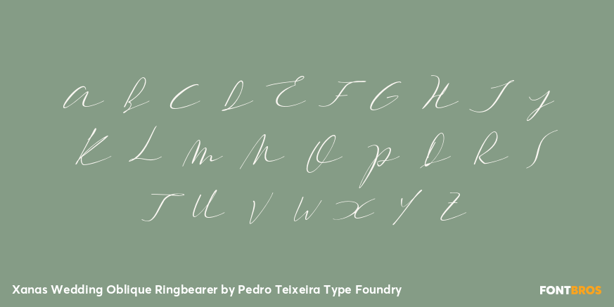 Xanas Wedding Oblique Ringbearer Font Poster #1