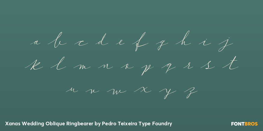 Xanas Wedding Oblique Ringbearer Font Poster #1