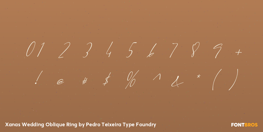 Xanas Wedding Oblique Ring Font Poster #1