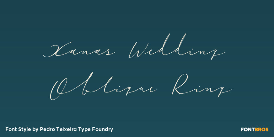 Xanas Wedding Oblique Ring Font Poster #1