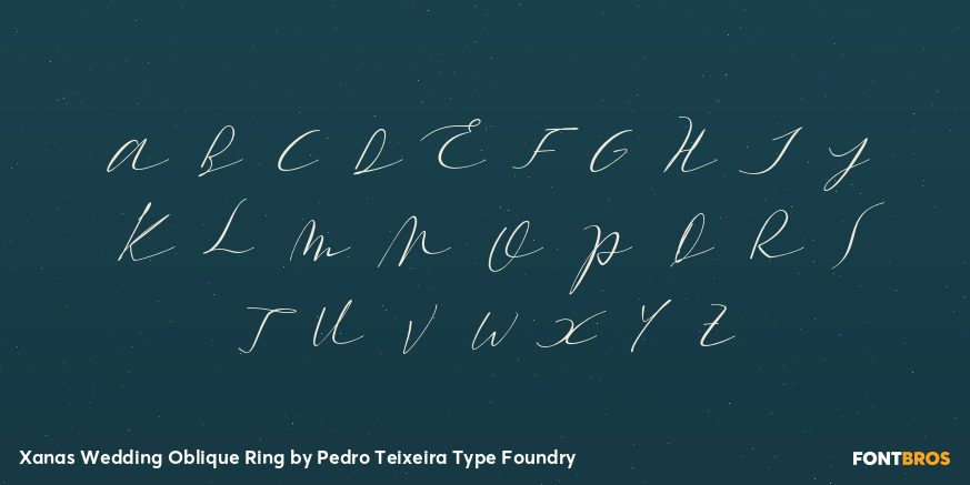 Xanas Wedding Oblique Ring Font Poster #2