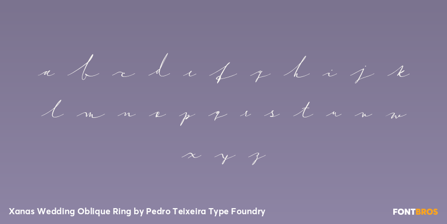 Xanas Wedding Oblique Ring Font Poster #3