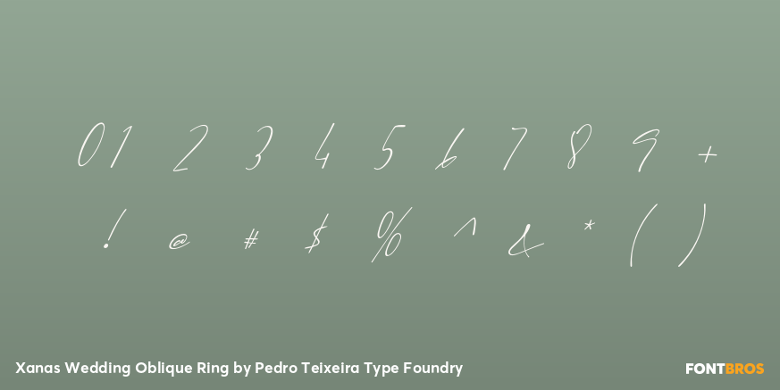 Xanas Wedding Oblique Ring Font Poster #4