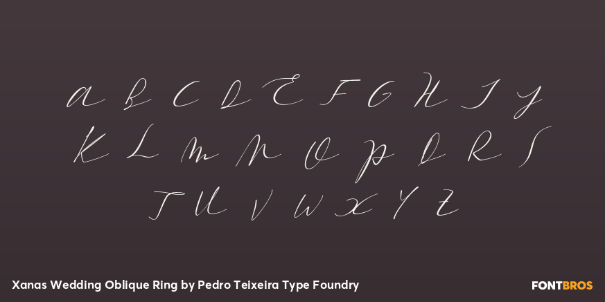 Xanas Wedding Oblique Ring Font Poster #1