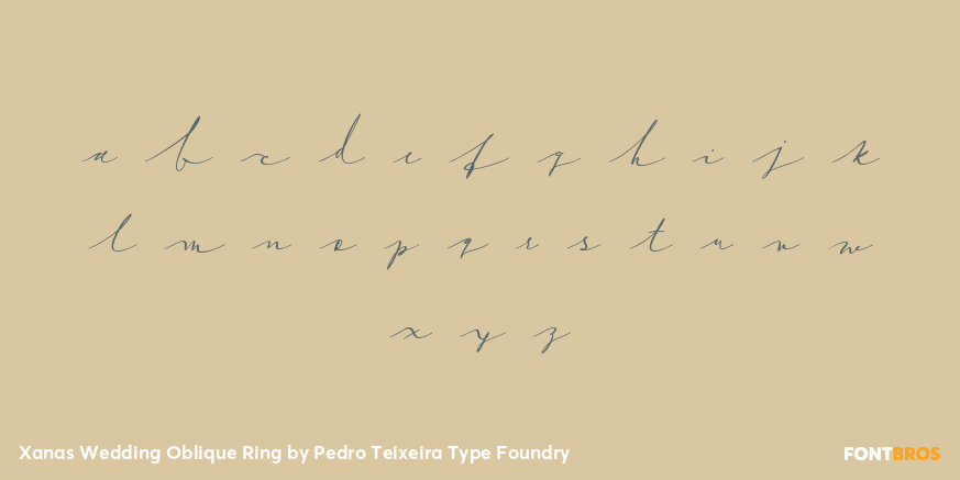 Xanas Wedding Oblique Ring Font Poster #1