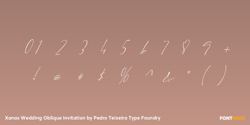 Xanas Wedding Oblique Invitation Font Poster #1