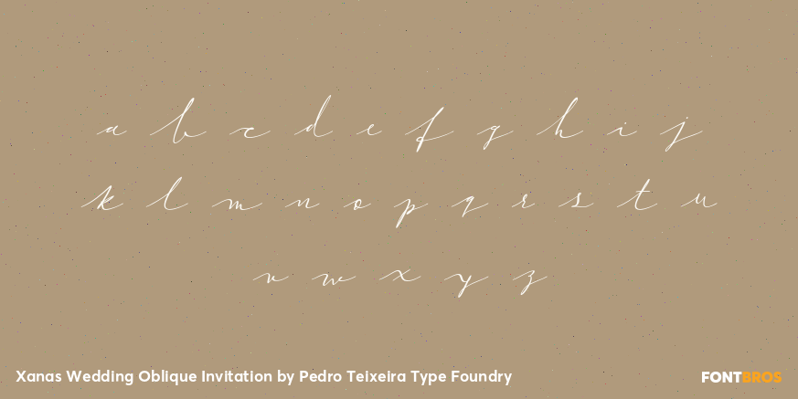 Xanas Wedding Oblique Invitation Font Poster #1