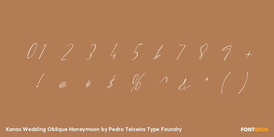 Xanas Wedding Oblique Honeymoon Font Poster #1