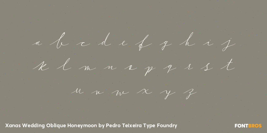 Xanas Wedding Oblique Honeymoon Font Poster #3