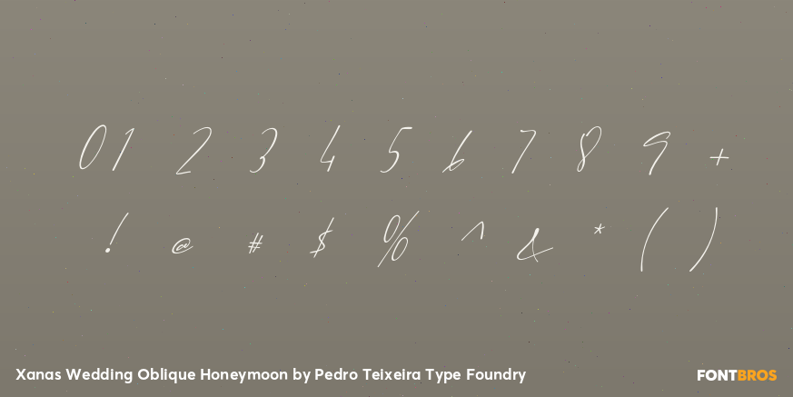 Xanas Wedding Oblique Honeymoon Font Poster #4