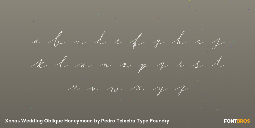 Xanas Wedding Oblique Honeymoon Font Poster #1