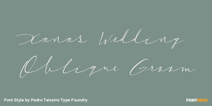 Xanas Wedding Oblique Groom Font Poster #1