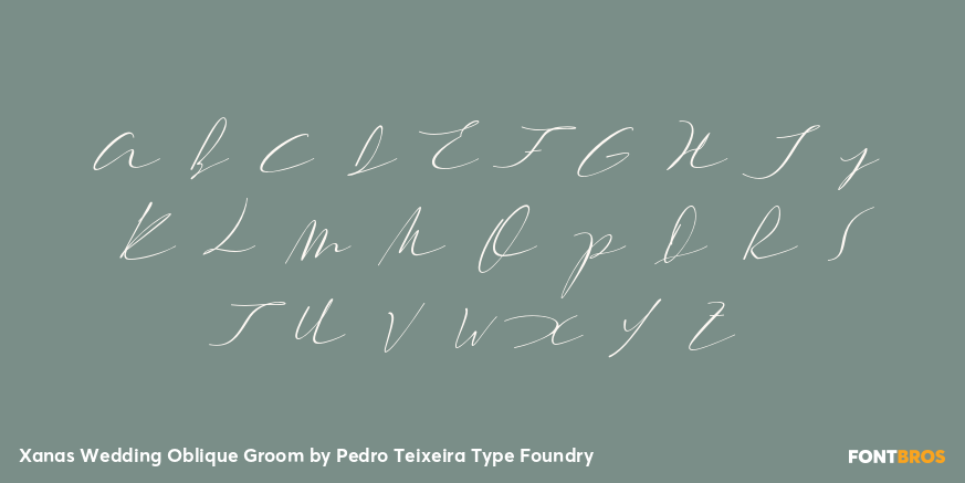 Xanas Wedding Oblique Groom Font Poster #2