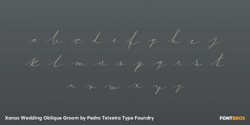 Xanas Wedding Oblique Groom Font Poster #3