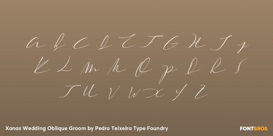 Xanas Wedding Oblique Groom Font Poster #1