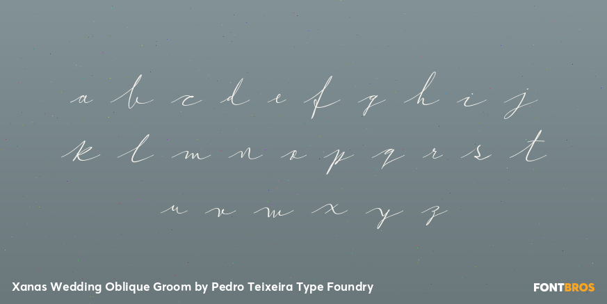 Xanas Wedding Oblique Groom Font Poster #1
