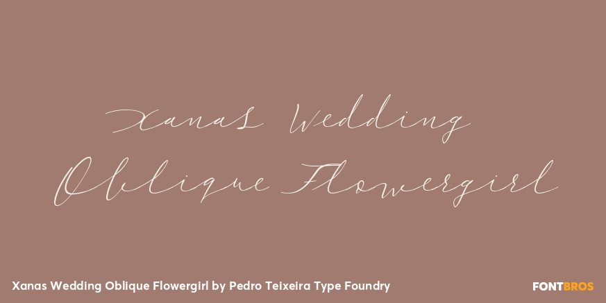 Xanas Wedding Oblique Flowergirl Font Poster #1