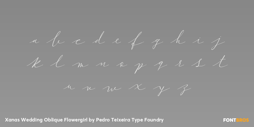 Xanas Wedding Oblique Flowergirl Font Poster #3
