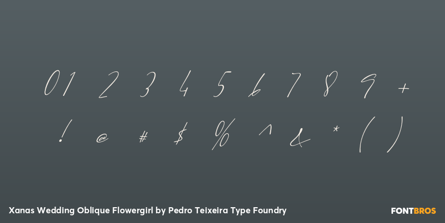 Xanas Wedding Oblique Flowergirl Font Poster #4