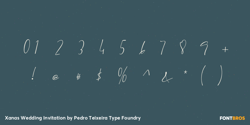Xanas Wedding Invitation Font Poster #1