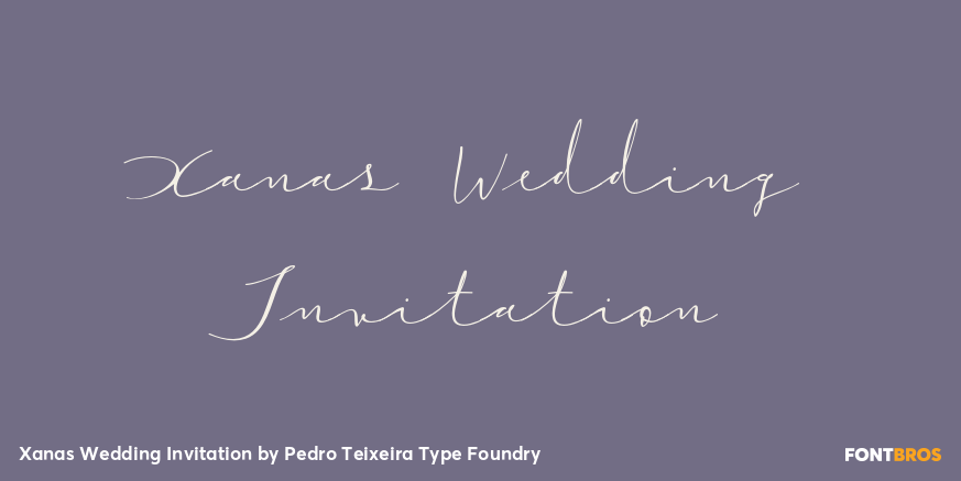 Xanas Wedding Invitation Font Poster #1