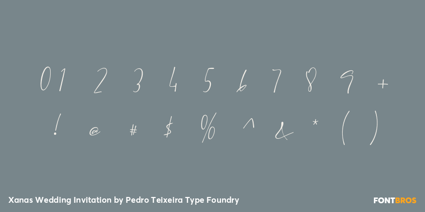 Xanas Wedding Invitation Font Poster #4