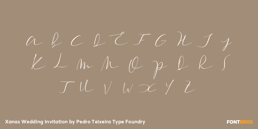 Xanas Wedding Invitation Font Poster #1