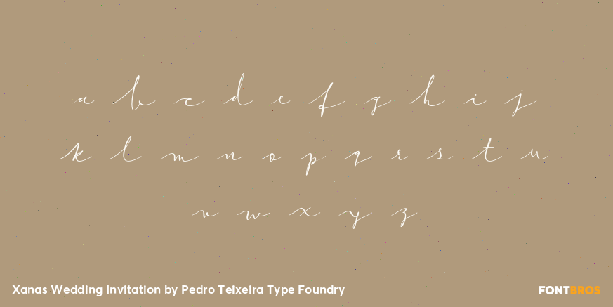 Xanas Wedding Invitation Font Poster #1