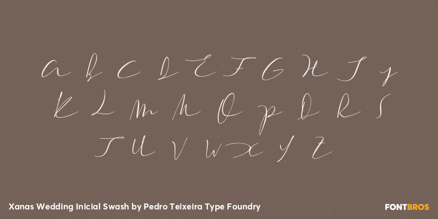 Xanas Wedding Inicial Swash Font Poster #2