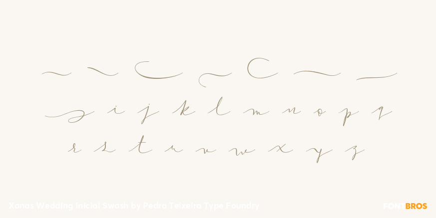 Xanas Wedding Inicial Swash Font Poster #3