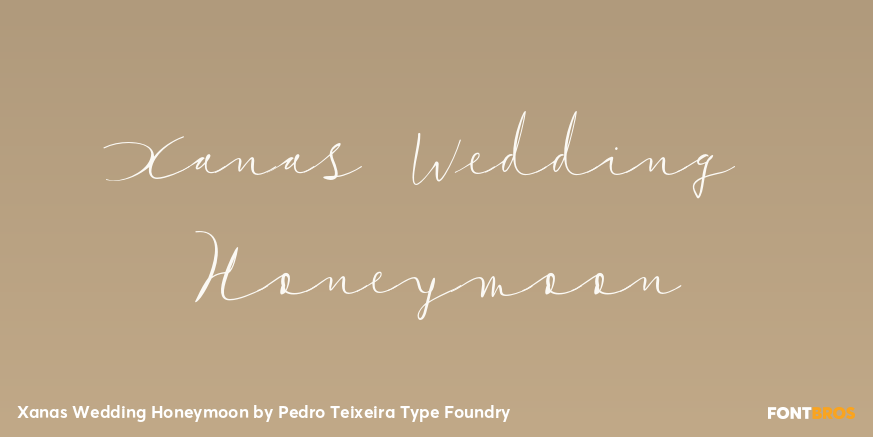 Xanas Wedding Honeymoon Font Poster #1