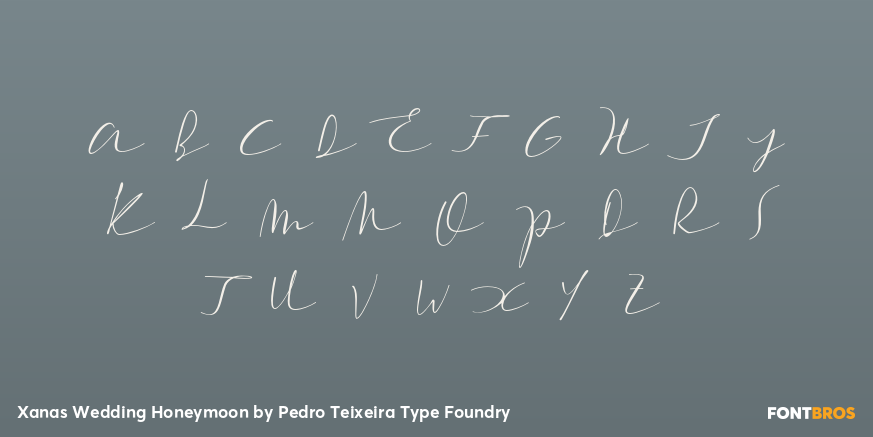 Xanas Wedding Honeymoon Font Poster #2
