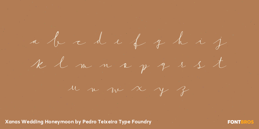 Xanas Wedding Honeymoon Font Poster #3