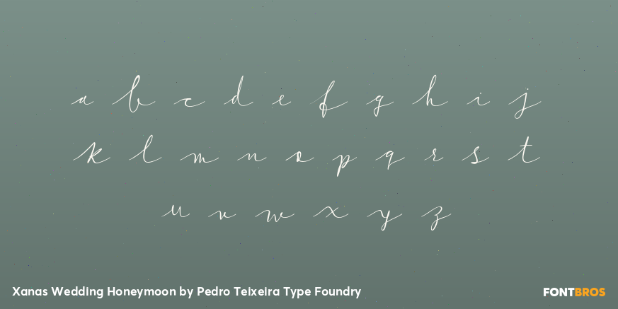 Xanas Wedding Honeymoon Font Poster #1