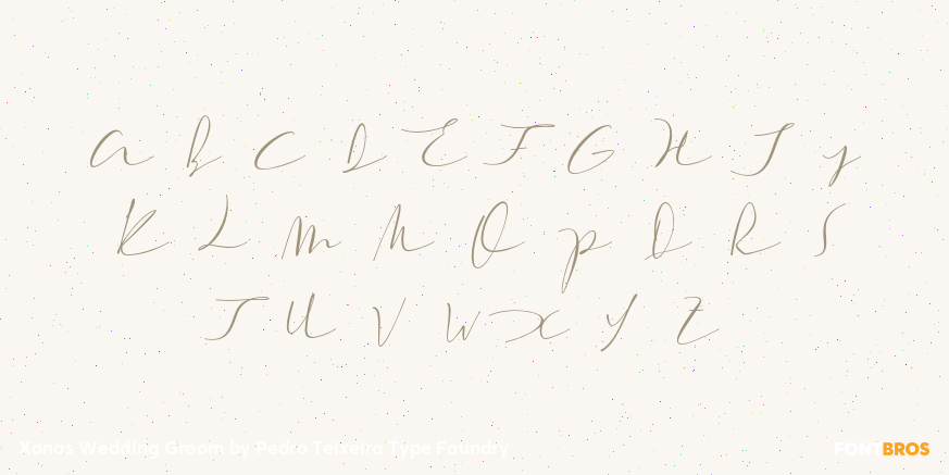 Xanas Wedding Groom Font Poster #2