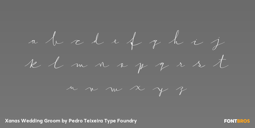 Xanas Wedding Groom Font Poster #3
