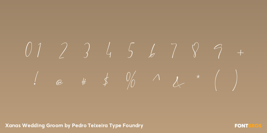 Xanas Wedding Groom Font Poster #4