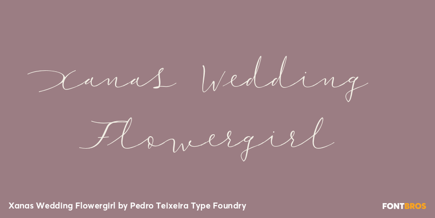 Xanas Wedding Flowergirl Font Poster #1