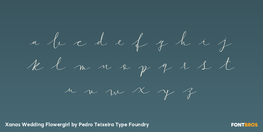 Xanas Wedding Flowergirl Font Poster #3