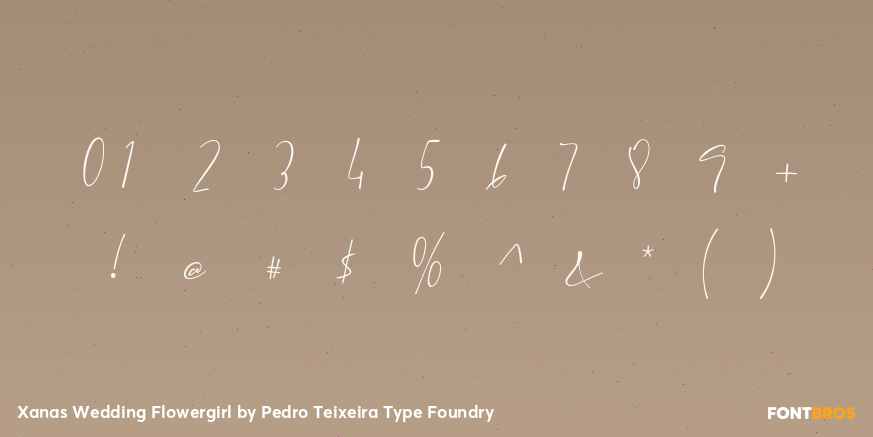 Xanas Wedding Flowergirl Font Poster #4