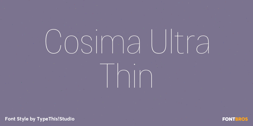 Cosima Ultra Thin Font Poster #1