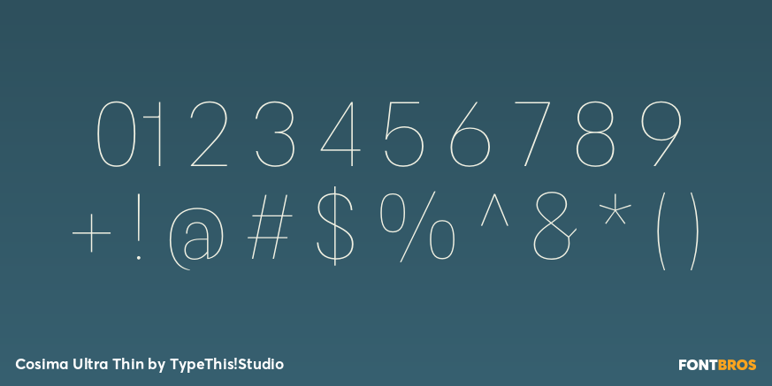 Cosima Ultra Thin Font Poster #1