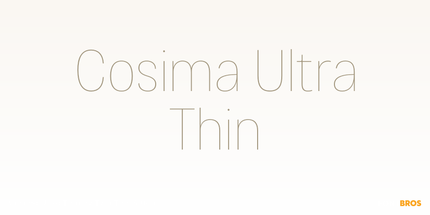Cosima Ultra Thin Font Poster #1