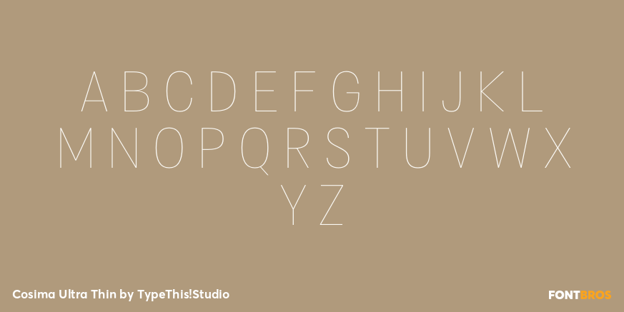 Cosima Ultra Thin Font Poster #2