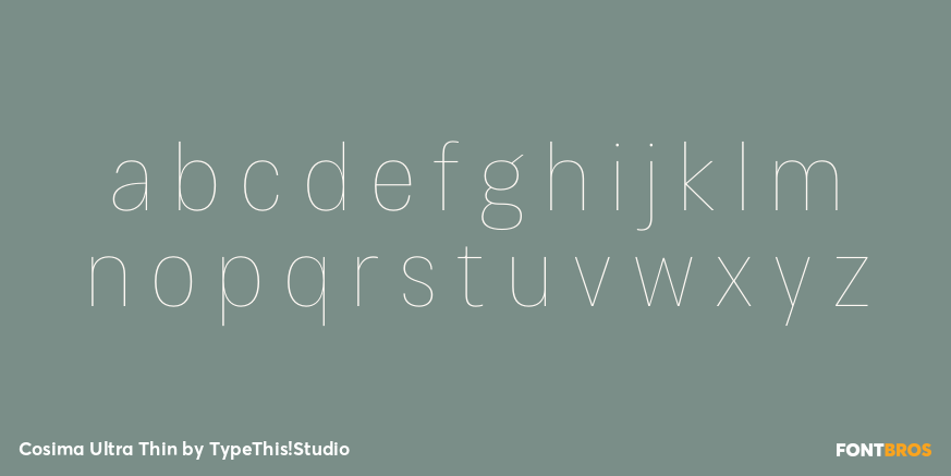 Cosima Ultra Thin Font Poster #3