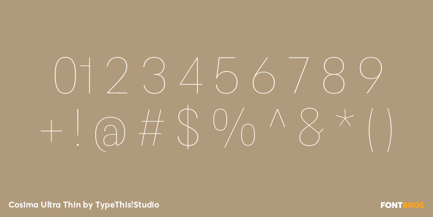 Cosima Ultra Thin Font Poster #4