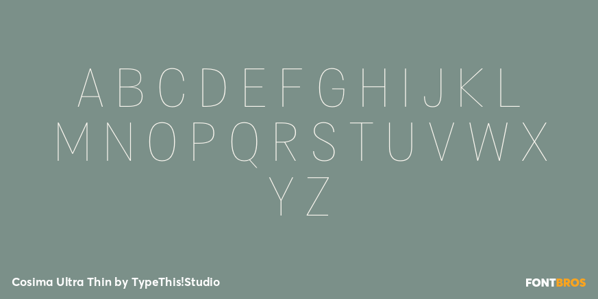 Cosima Ultra Thin Font Poster #1