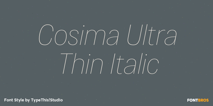 Cosima Ultra Thin Italic Font Poster #1