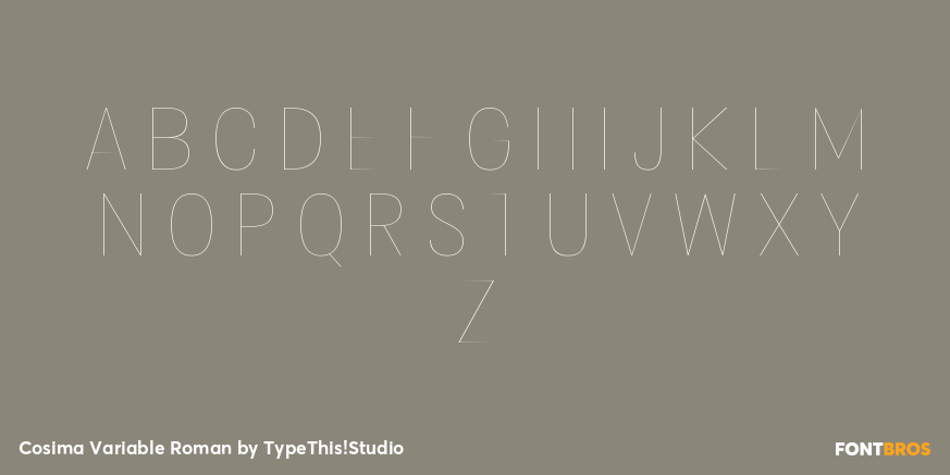 Cosima Variable Roman Font Poster #2