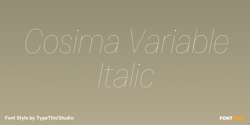 Cosima Variable Italic Poster